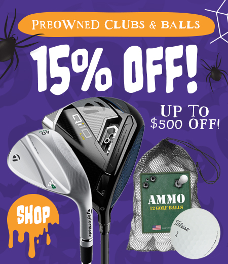 15% Off Pre-Owned Golf Clubs & Used Golf Balls! Shop Now!