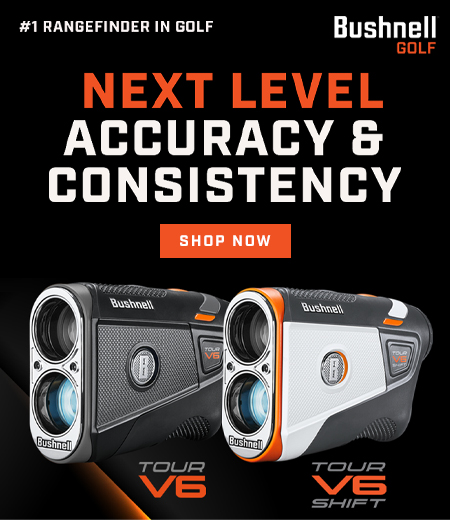 Bushnell V6 & V6 Shift Now Available at Rock Bottom Golf brand page - mobile image