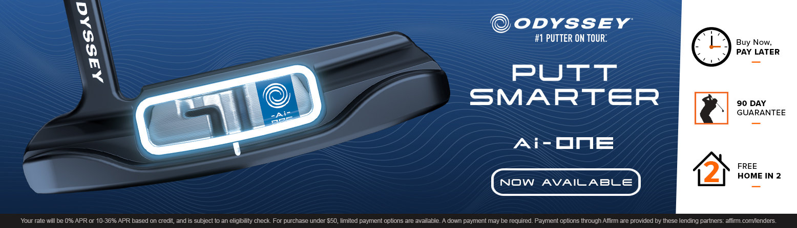 Odyssey Golf Clubs at Rock Bottom Golf brand page - desktop image