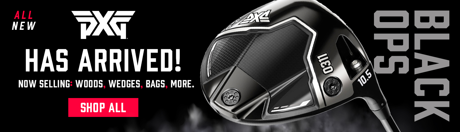 PXG Golf at Rock Bottom Golf brand page - desktop image