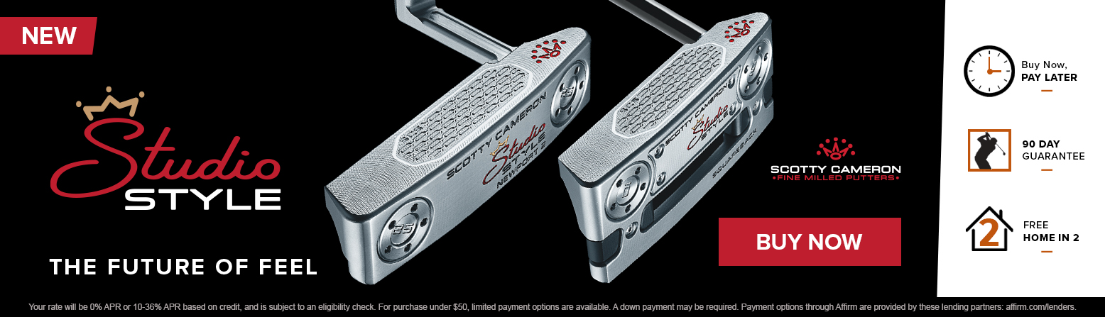 Scotty Cameron Golf Clubs at Rock Bottom Golf brand page - desktop image