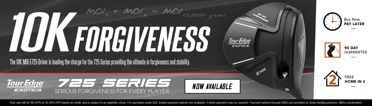 Tour Edge Golf Clubs at Rock Bottom Golf brand page - desktop image