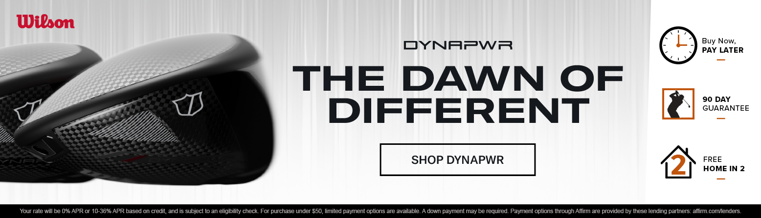 Wilson Golf at Rock Bottom Golf brand page - desktop image